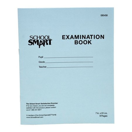 SCHOOL SMART BOOK EXAM BLUE 7X8.5 4 SHTS PK OF 100 PK PBB788-5987